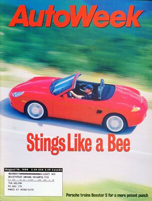AutoWeek Magazine August 16, 1999 Porsche trains Boxster S 