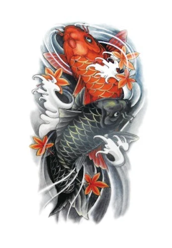 Carp Koi Fish Temporary Tattoo Waterproof Body Art party - Picture 21 of 35