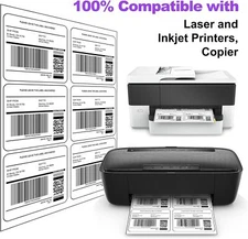 3 1/3” x 4” Self Adhesive Address Shipping Blank Labels for Laser & Inkjet 6-Up 