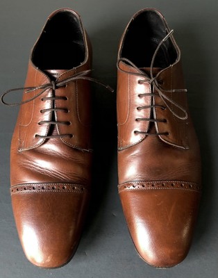 Jimmy Choo Prescott Cap-Toe Brown Lace-Up Oxford Dress Shoes  display picture 1