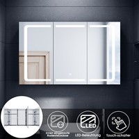Spiegelschrank Badschrank Mit Led Beleuchtung Badspiegel Steckdose 105 Edelstahl