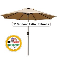 Sombrillas de Para Patio Jardin Sombrilla Playa de Exterior Parasol Umbrella NEW