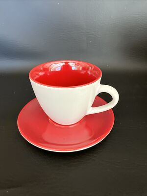 Starbucks 2005 Demi Pearlescent Red Luster Espresso Demitasse 3 oz Cup &  Saucer | eBay