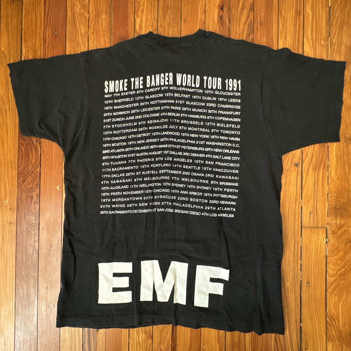 Vintage - EMF Band Shirt 1991 - XL Black - Smoke The Banger Vintage - EMF Band Shirt 1991 - XL Black - Smoke The Banger
