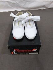 Theatricals White Girls Shoes Size 8.5 M tap Genuine Leather
