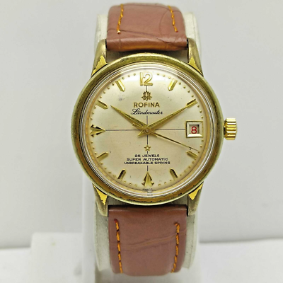 Rofina Landmaster Cal.1258 Super Automatic Gold Tone Vintage Watch