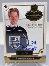 19-20 Tobias Bjornfot SP/75 2020-TB Rookie Class 2020 Gold Auto Los Angeles King