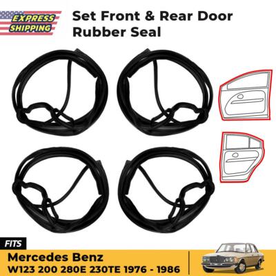 Door Seal Rubber Weatherstrip Set 4 Fits Mercedes Benz W123 280E