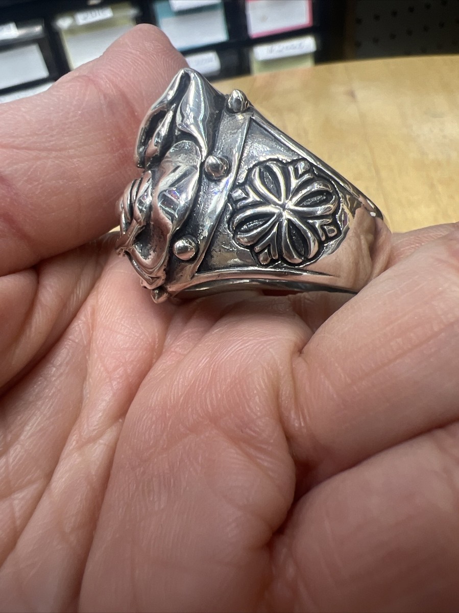 PITBULL DOG CZ EYE925 STERLING SILVER MENS BIKER RING SOLID PITBULL DOG CZ EYE925 STERLING SILVER MENS BIKER RING SOLID