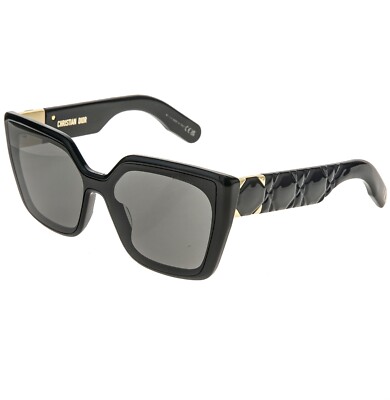 CHRISTIAN DIOR Lady 9522 Black Cannage Paris Logo S2I Sunglasses