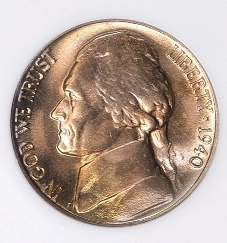 1940 D Jefferson Nickel NGC MS67 5FS (Full Steps) Toned
