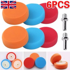 6X Car Polishing Heads Mop Pads Sponge Soft Foam Buffing Tool Set 6'' 150mm UK
