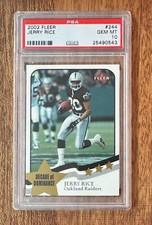 Jerry Rice 2002 Fleer #244 - PSA 10 - POP 9