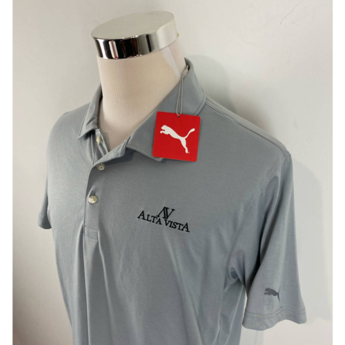 NEW W/TAGS Puma Alta Vista Fusion grey athletic golf polo shirt, L - 第 1/5 張圖片