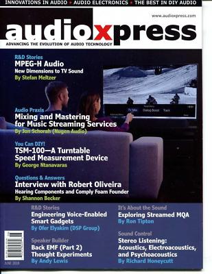 AudioXpress Magazine June 2018 - TSM-100 Turntable Speed Measurement Device