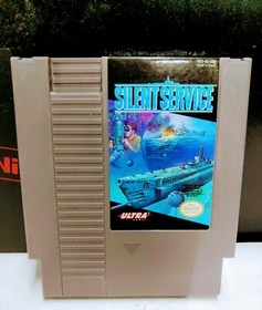 SILENT SERVICE gioco Nintendo NES con custodia orig ultra giochi simulatore sottomarino
