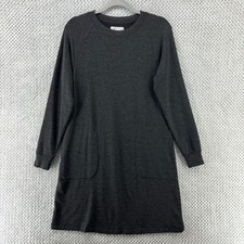 LOFT Lou & Grey Sweater Dress XS Gray SignatureSoft Crew Neck Knee Length Casual