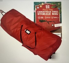 NEW Red Holiday Cheer 9' Christmas Tree Storage Bag Wheels Heavy Duty 55"x18"x22
