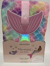 Mermaid Tail Throw Pink/Multi Color 22" x 52"