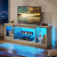 148 cm TV Cabinet for TVs up to 65 Inches with 7 RGB LED 22 Modes Lights TVs Gam