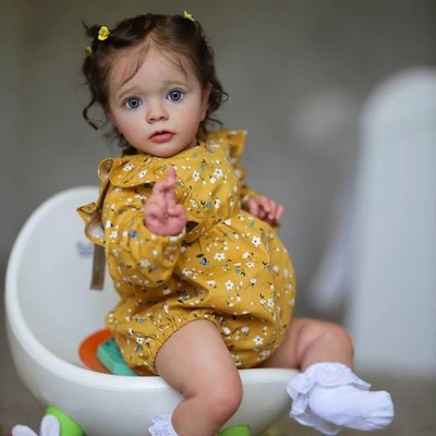 22'' Reborn Dolls Baby Vinyl Silicone Lifelike Realistic Newborn Girl Doll Gift