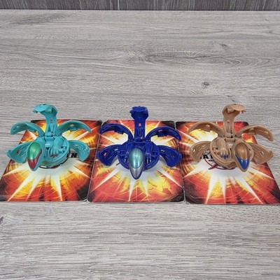 Bakugan Subterra Aquos Ventus Oberus X3 Brawlers Konvolut Restposten grün blau hellbraun 