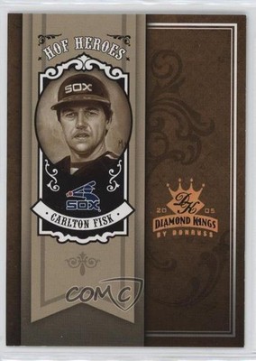 2005 Donruss Diamond Kings HOF Heroes Bronze 81/100 Carlton Fisk #HH-38 HOF g5i