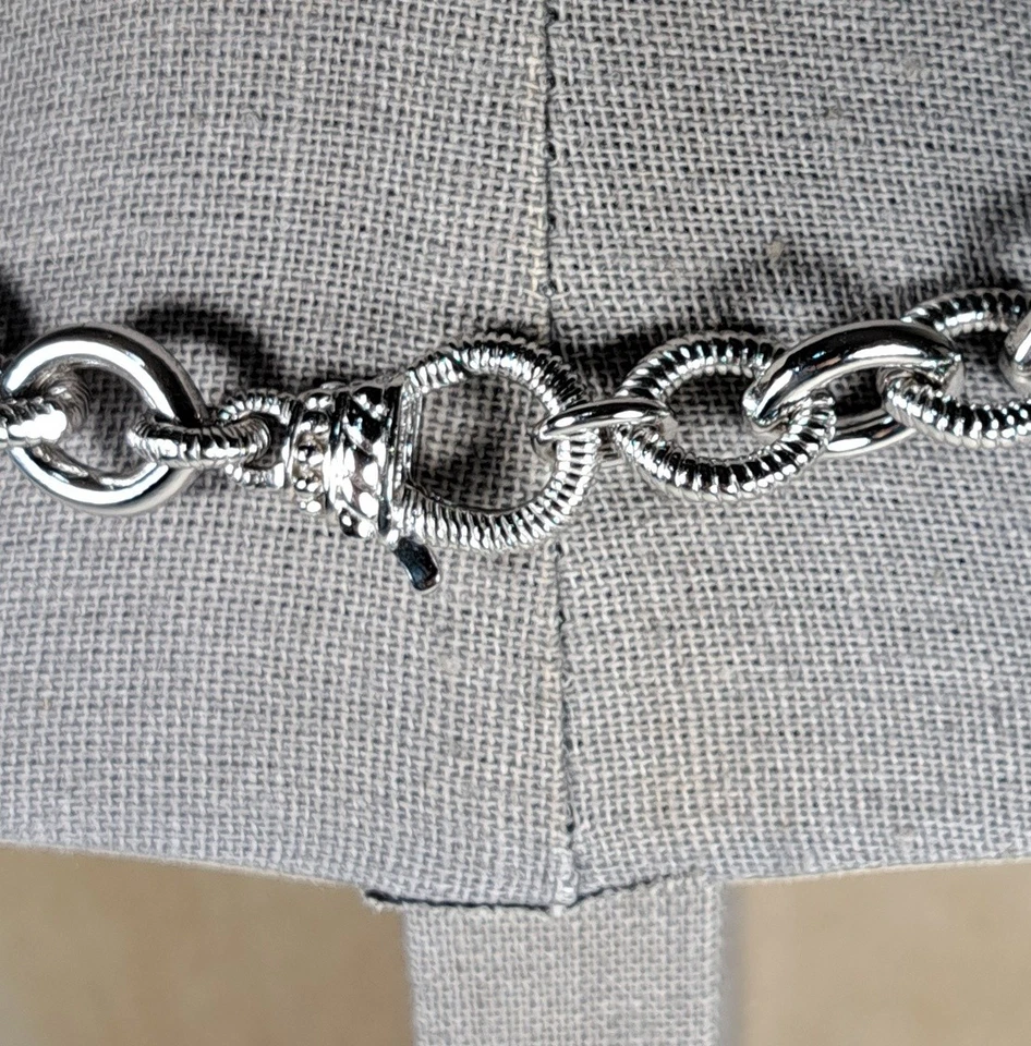 JUDITH RIPKA Cable Rolo Link Chain Necklace 18" Sterling Silver 94 Grams — 第 3/4 张图片