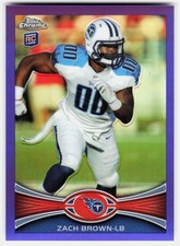 2012 Topps Chrome Purple Refractors Zach Brown Rookie #152 Titans RC,/499