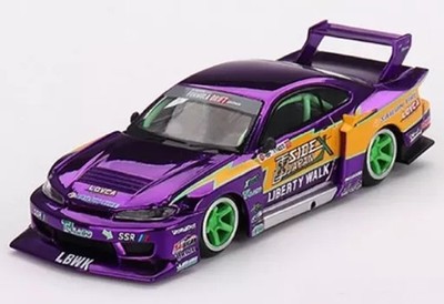 Mini car 1/64 Nissan Silvia (S15) LB-Super Silhouette 2022 Formula Drift Japan