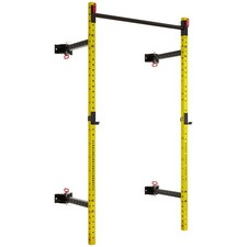 Folding Squat Rack with Pull Up Bar Wall Mounted and Adjustable Power Rack