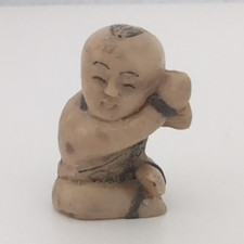 Japanische Netsuke/Sagemono Figur Mensch, geschnitzt, 1 St&uuml;ck