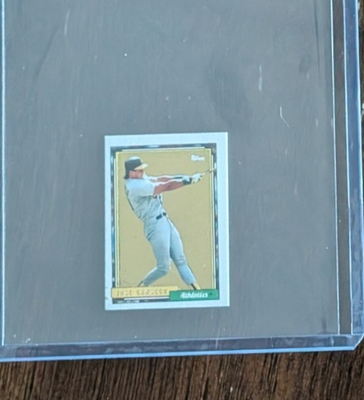 1992 Topps Micro Gold #100 Jose Canseco Athletics