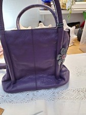 Ladies Kinsey handbag in Purple, 2 handles, charm, elegant, gifts, perfect cond