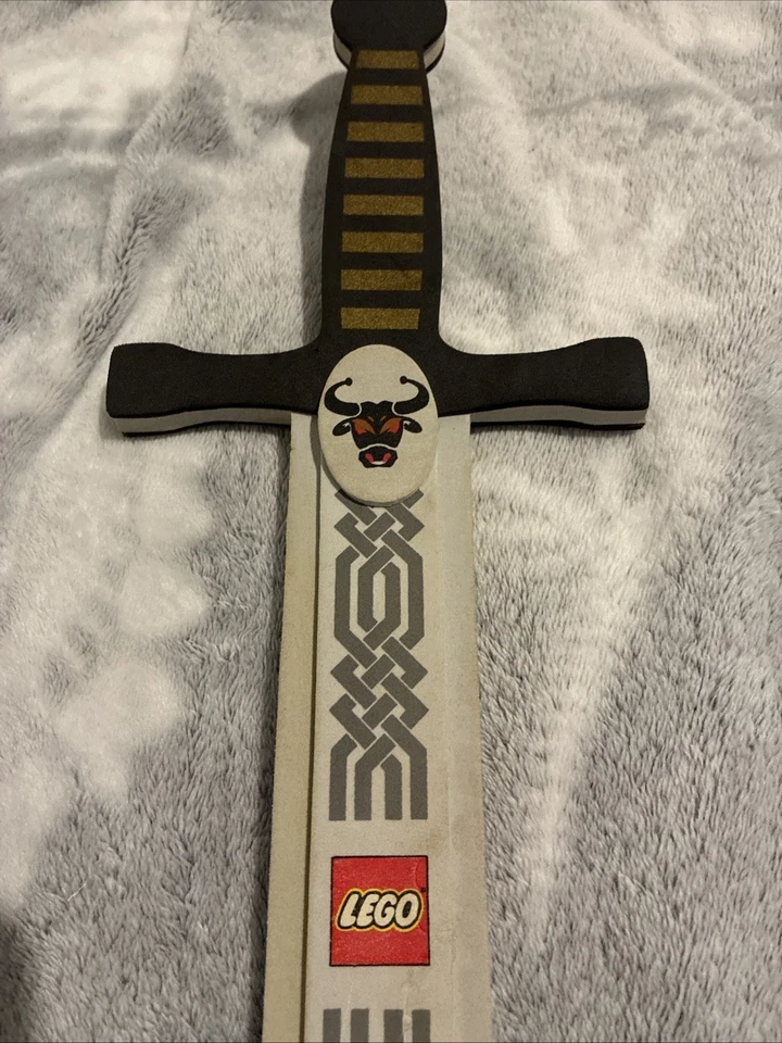Espada de espuma Lego Knights Kingdom 2000 vintage exclusiva de Legoland usada Cedric Bull Foto 2 de 4