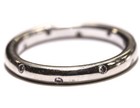 14K white gold .10ct VS1 G Natural Diamond eternity wedding band ring 3.4g — photo 4