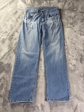 Levi's 559 Relaxed Straight Jeans Mens W34 L34 Light Wash Denim Leg