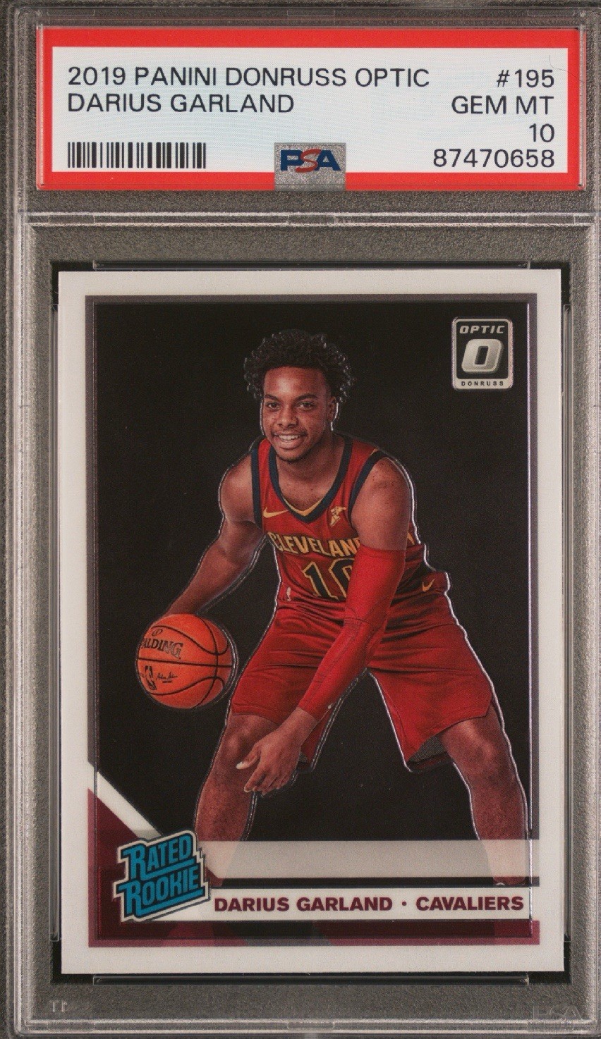 2019 PANINI DONRUSS OPTIC #195 DARIUS GARLAND - RATED ROOKIE - PSA 10