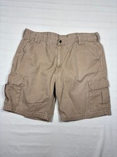 Carhartt B164 GKH Size 44 Tan Khaki Canvas Cargo Work Shorts 10" Inseam VTG Y2K