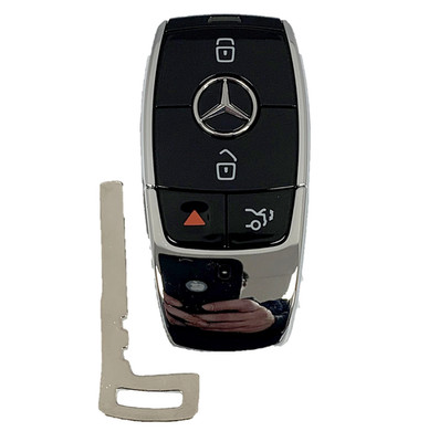 OEM Mercedes Chrome Remote Fob + UNCUT Key Mercedes Benz NBGDM3 - (chrome)
