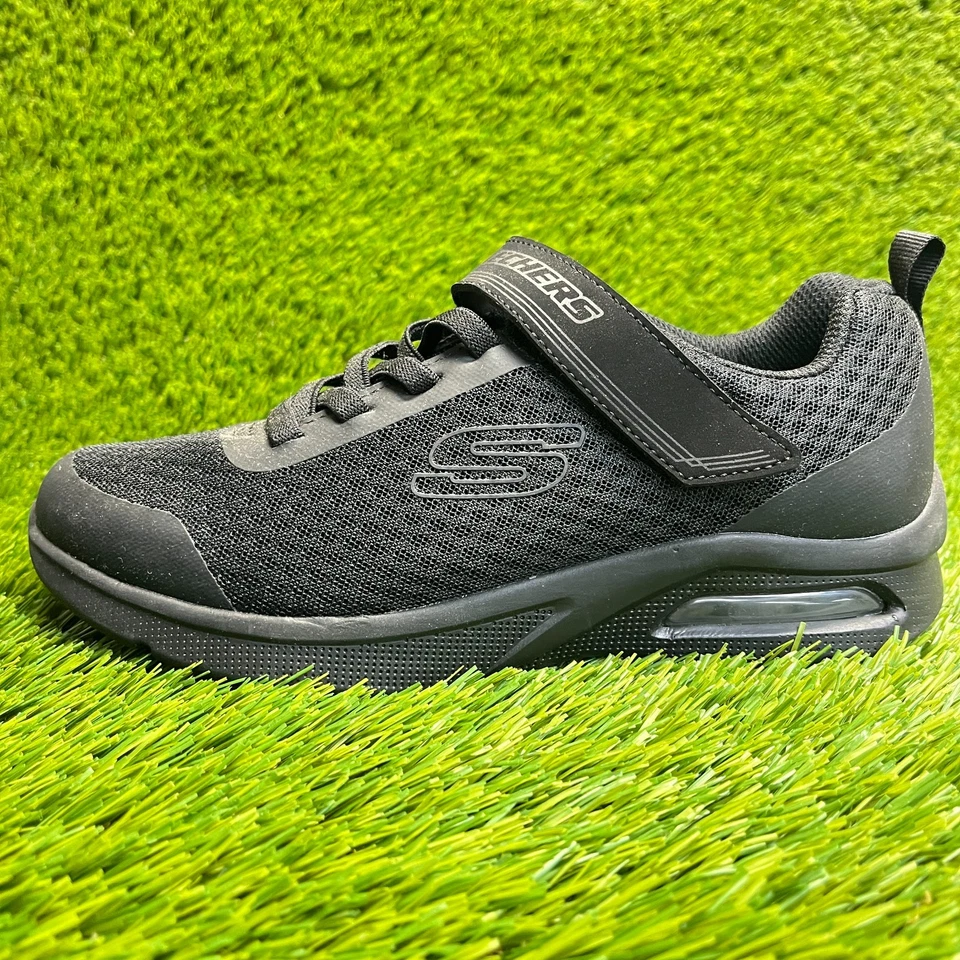 Skechers Microspec Max Gorvix Boys Size 4Y Black Athletic Running Shoes Sneakers - Image 3 of 4