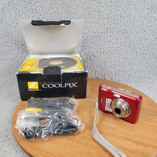 Nikon Coolpix L18 8.0mp Digital Camera Red For Parts Or Repair - Lens Error