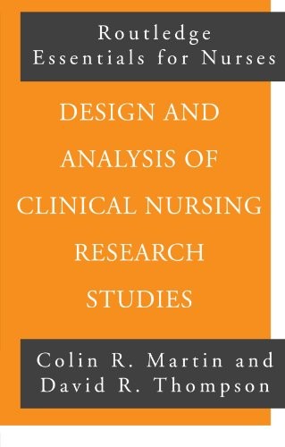 Design and Analysis of Clinical Nursing Research Studies (Routle