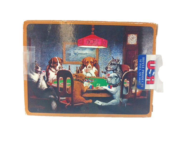 Vintage Classic Dogs Playing Poker Playing Cards #6810 Full Deck New In Taped Bx