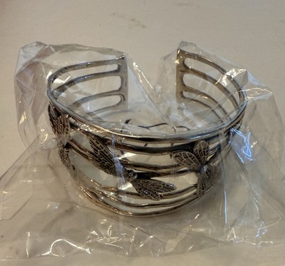 Dragonfly Cuff Bracelet Marked  925 BBJ  Sterling Silver  32.7g grams Brand New