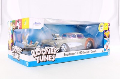 1957 Chevy Corvette w/Bugs Bunny Figure, Looney Tunes - Jada Toys