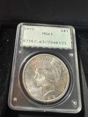 1922-P PEACE DOLLAR PCGS MS63 RATTLER OGH