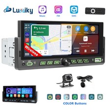 6.86" 1Din Autoradio Touchscreen Wireless Apple CarPlay Bluetooth USB Radio +Kam