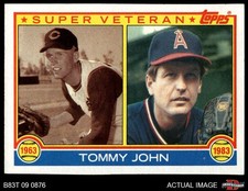 1983 Topps #736 Tommy John Super Veteran Angels 8 - NM/MT