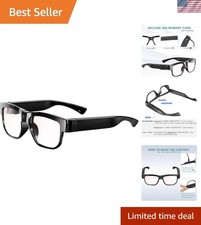 HD 1080P Camera Glasses with 32GB Memory - Record Your Adventures Effortlessly